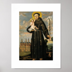 Poster Saint Antoine de Padoue avec Jésus-enfant