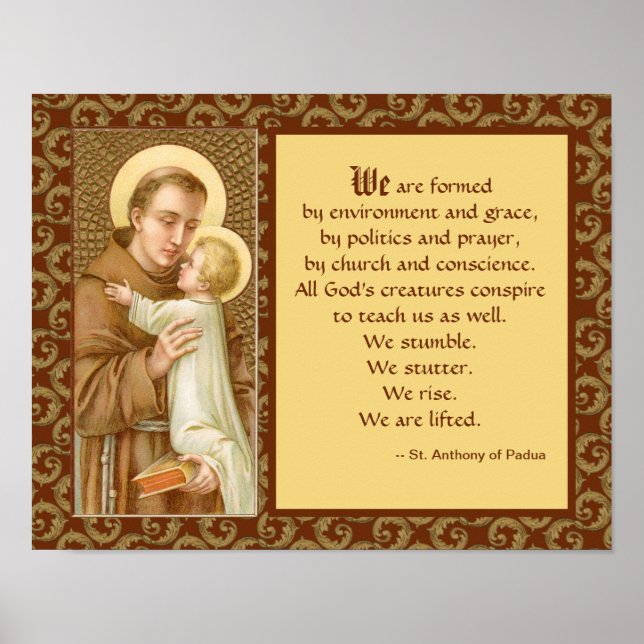 Poster Saint Antoine de Padoue (JM 05) avec Citation (Devant)