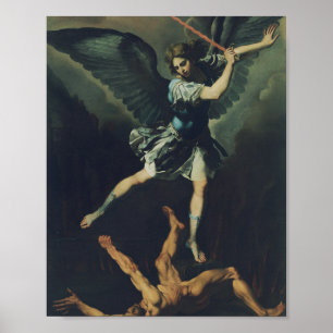Poster Saint Archange Michael bat le diable