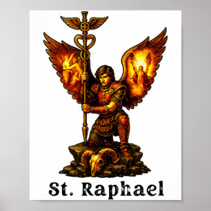 Poster Saint Archange Raphaël Art Chrétien Foi