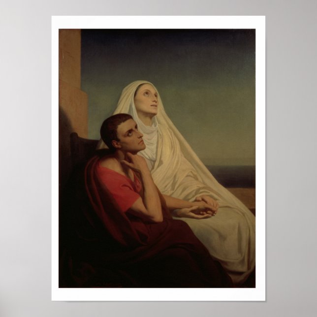 Poster Saint-Augustine et Saint-Marie Sainte-Monica (Devant)