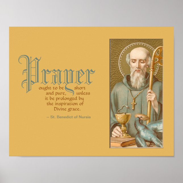 Poster Saint Benoît de Nursia (JM 07; Citation sur la pri (Devant)