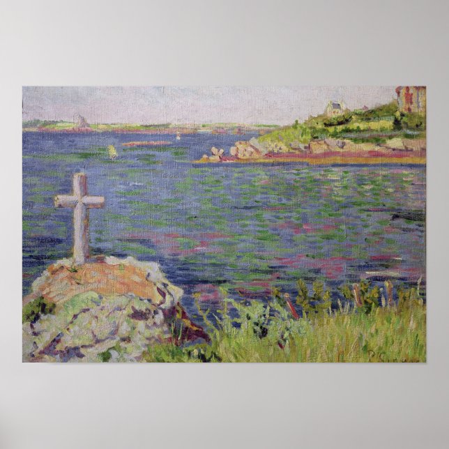 Poster Saint-Briac, la Croix des marins, 1885 (Devant)