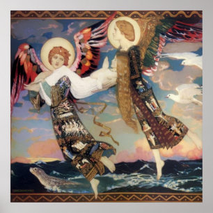 Poster « Saint Bride » Ange Art par John Duncan