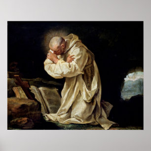 Poster Saint-Bruno prier dans le désert, 1763