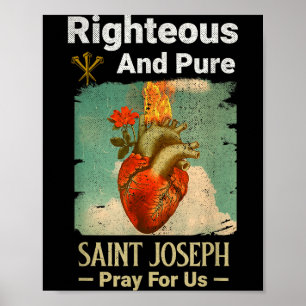 Poster Saint catholique Joseph, saint patron des pères, p