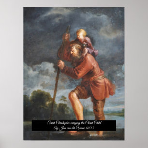 Poster Saint Christopher avec Christ bébé