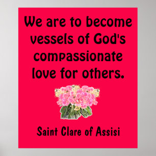Poster Saint Clare d'Assise