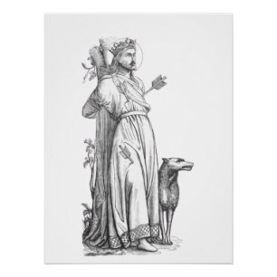 Poster Saint Edmund le Martyr Roi des Anges de l'Est