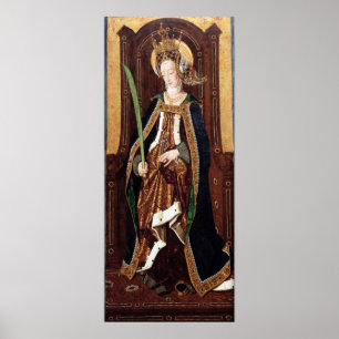 Poster SAINT ENGRATIA Père Noël Engracia De Saragosse