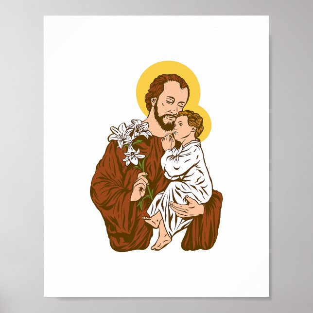 Poster Saint et Enfant Jésus Consecration 2021 Sain catho (Devant)