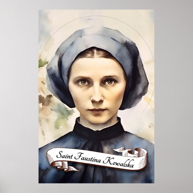 Poster Saint Faustina Kowalska (Devant)