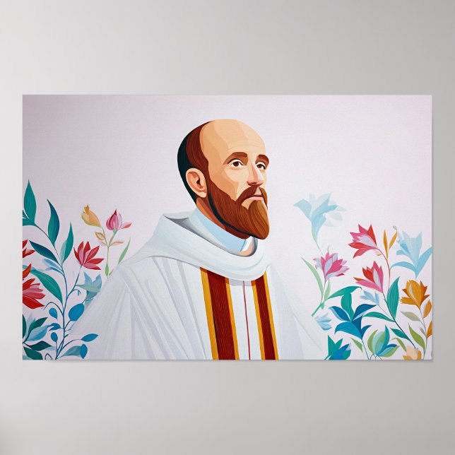 Poster Saint Francis de Sales: Gentle Heart of Wisdom (Devant)