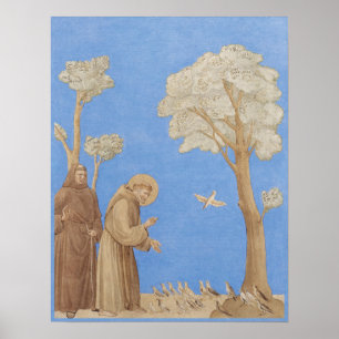 Poster Saint Francis prêchant aux oiseaux CC1165