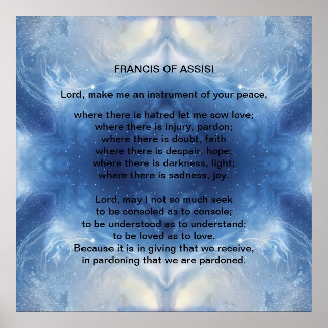 Poster Saint François d'Assise (Devant)