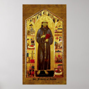 Poster Saint François d'Assise Iconographie médiévale