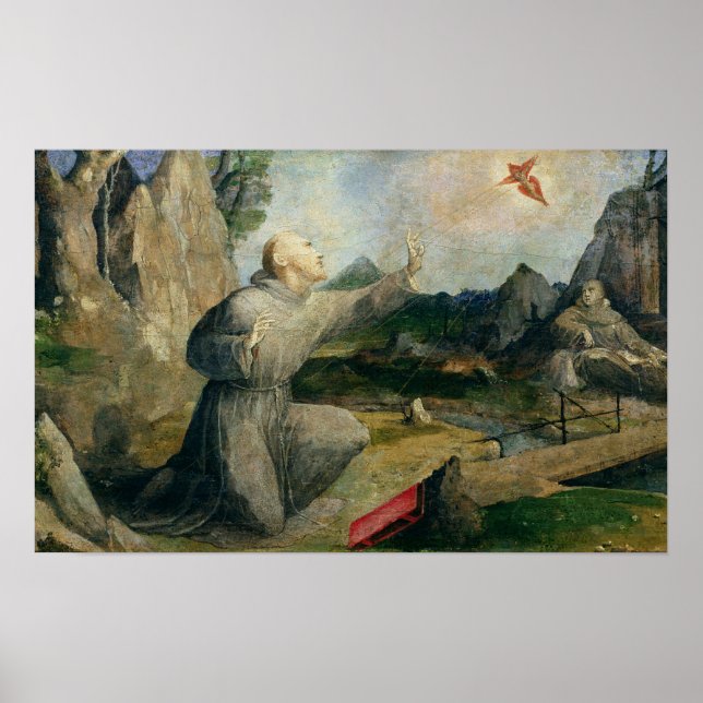 Poster Saint François d'Assise recevant la Stigmata (Devant)
