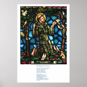 Poster Saint François et la prière de paix de Saint Franç