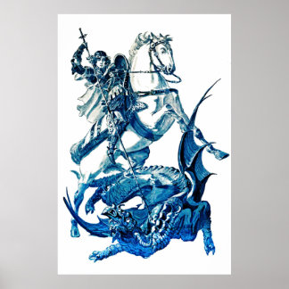 Poster Saint George Combattre le dragon