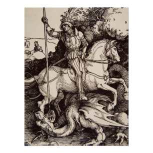 Poster Saint George et le Dragon par Durer