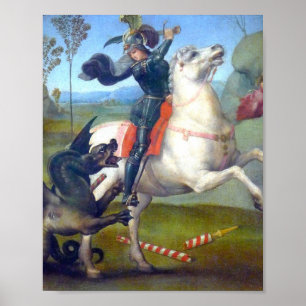 Poster Saint George Et Le Dragon Peinture De Raphael