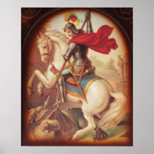 Poster Saint George Tuer la peinture d'art du Dragon