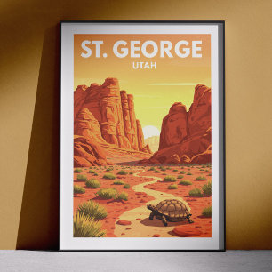 Poster Saint-George Utah vintage