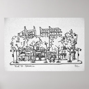 Poster Saint-Germain-des-Prés  Paris, France