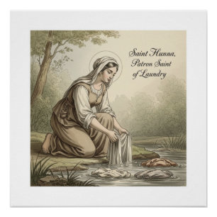Poster Saint Hunna, Saint Patron de la Lessive