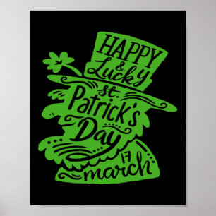 Poster Saint irlandais St Patrick's Day D et Boozy 