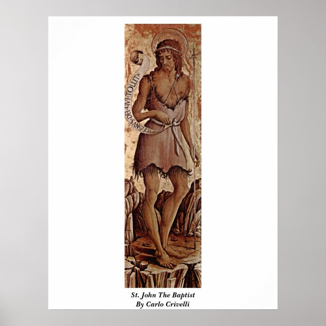 Poster Saint Jean Le Baptiste Par Carlo Crivelli (Devant)