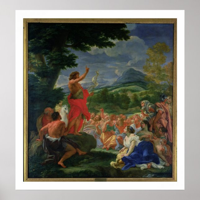 Poster Saint-Jean-le-Baptiste-Preaching, painted before 1 (Devant)