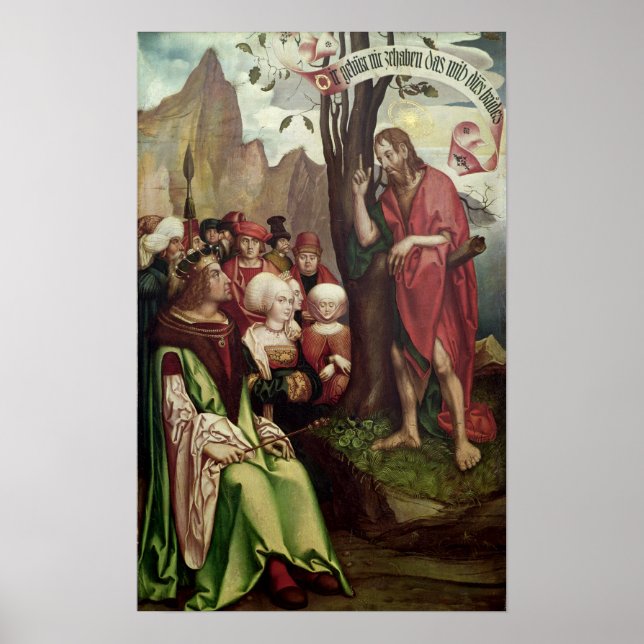 Poster Saint Jean le baptiste prêcher avant Hérode (Devant)