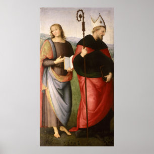 Poster Saint Jean l'évangéliste et Saint Augustin de