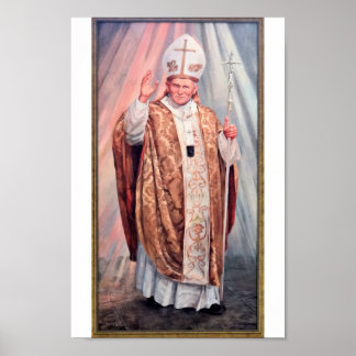 Poster Saint Jean Paul II - Pape bien-aimé de Pologne.