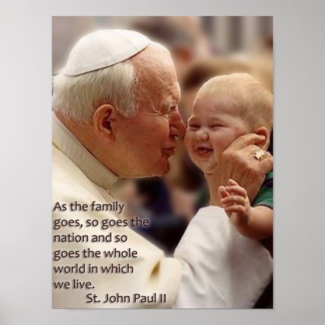 Poster Saint Jean Paul II sur la Famille. (Devant)