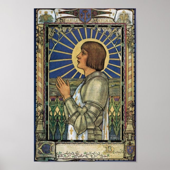 Poster Saint Jeanne d'Arc en verre tendu Image (Devant)