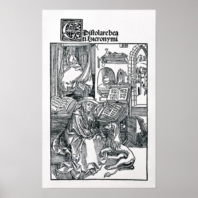 Poster Saint Jérôme dans son étude (Devant)