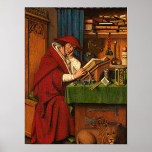Poster Saint Jérôme dans son étude, 1435 par Jan van Eyck