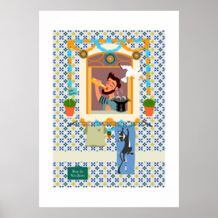 Poster Saint John Portugais Festa Voisin