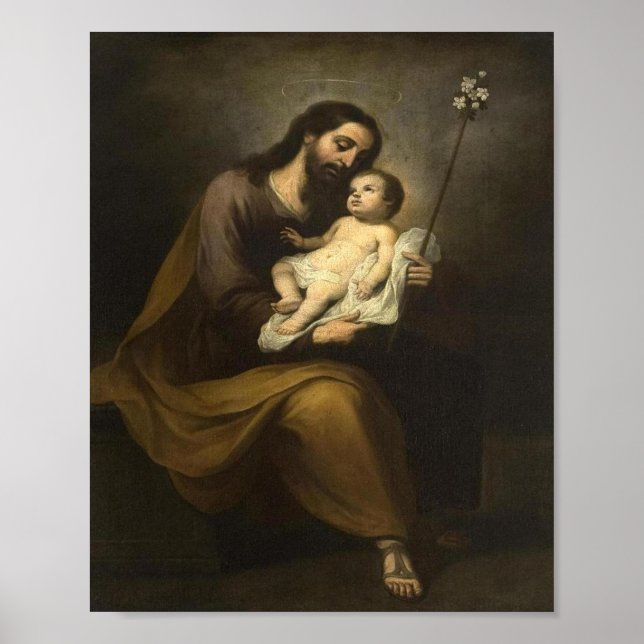 Poster Saint Joseph avec enfant (Devant)