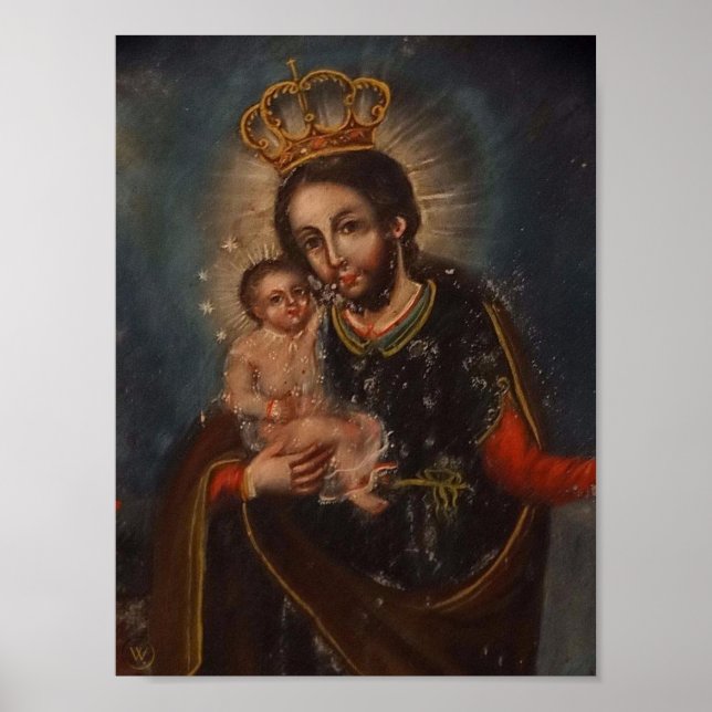Poster Saint Joseph couronné de Jésus infantile (Devant)