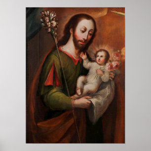 Poster Saint Joseph et le Christ infantile