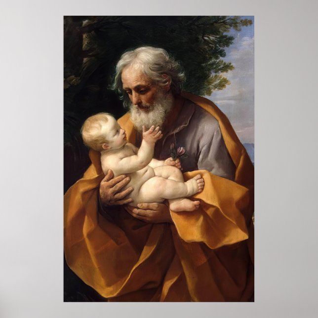 Poster Saint Joseph et l'Enfant Jésus - Guido Reni (Devant)