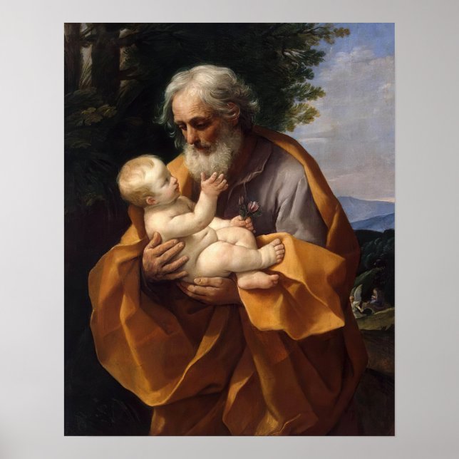Poster Saint Joseph et l'Enfant Jésus - Guido Reni (Devant)