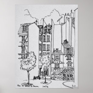 Poster Saint-Julien-le-Pauvre Street   Paris, France