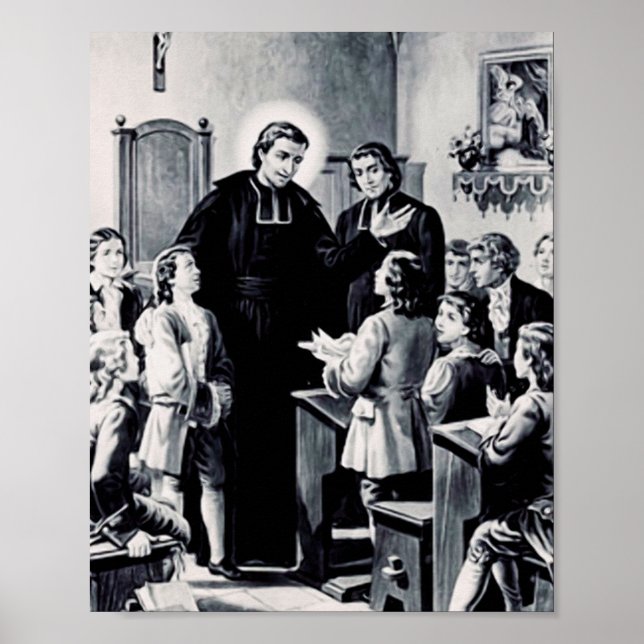 Poster Saint Louis de Montfort Prêtre français (Devant)