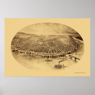 Poster Saint-Louis, MO Carte panoramique - 1897