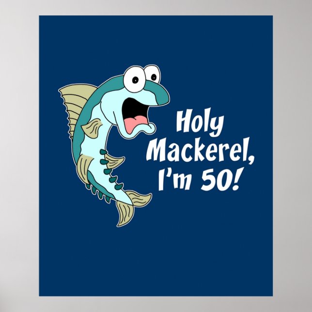 Poster Saint Maquereau Im 50 Drôle Poisson Cartoon (Devant)