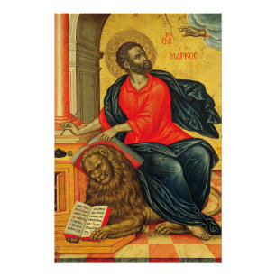 Poster Saint Marc l'icône évangélique orthodoxe